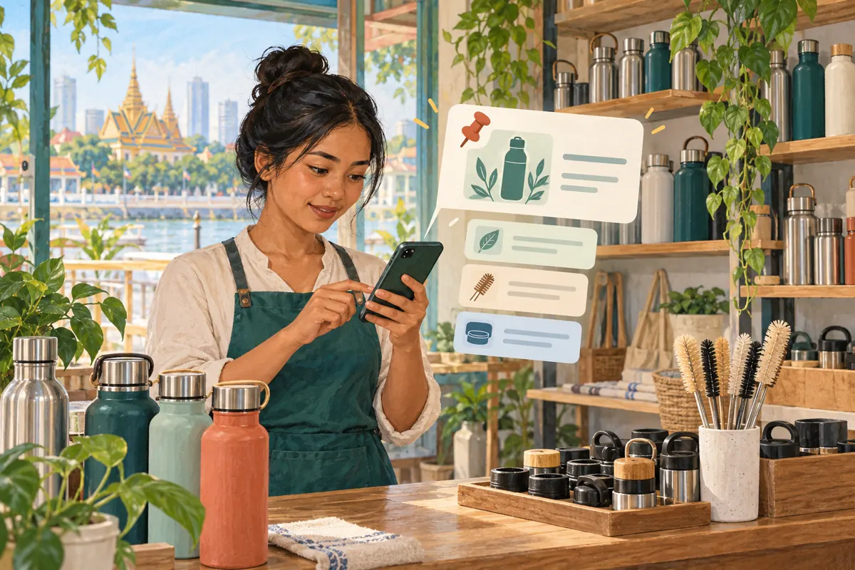 Which Message Deserves the Pin? Telegram Planning for Cambodian Water-Bottle Shops