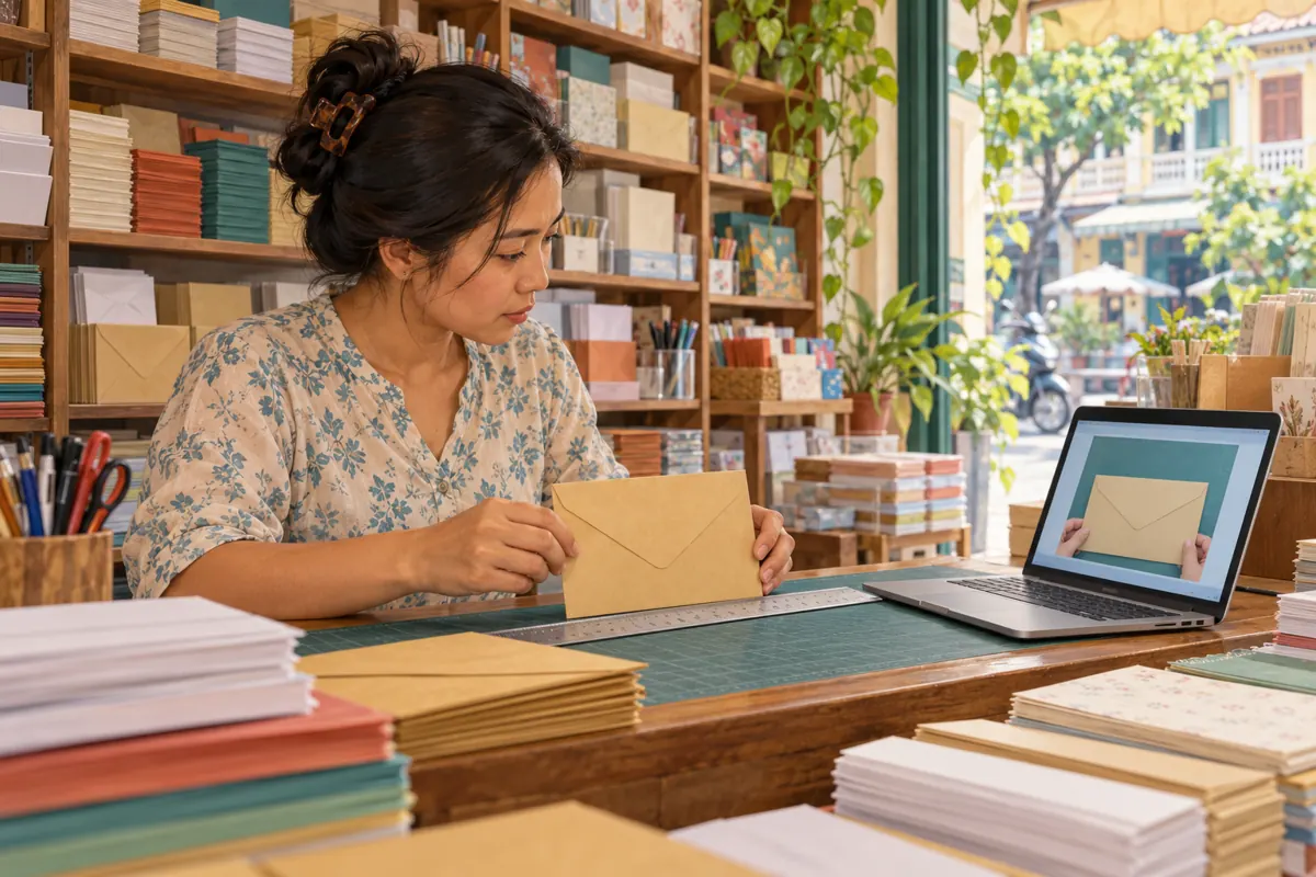 Wrong Envelope Size in the Demo? YouTube Corrections for Cambodian Stationery Shops